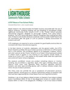 LCPS Tobacco Free School Policy.docx - Lighthouse Community Public Schools